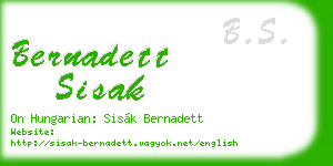 bernadett sisak business card